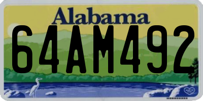 AL license plate 64AM492