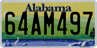 AL license plate 64AM497