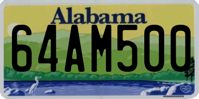 AL license plate 64AM500