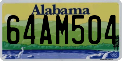 AL license plate 64AM504