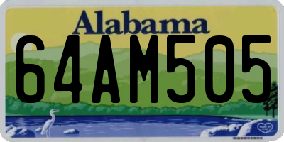 AL license plate 64AM505