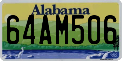 AL license plate 64AM506