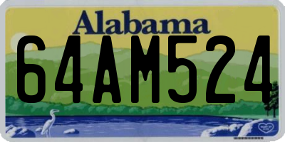 AL license plate 64AM524