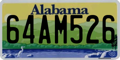 AL license plate 64AM526