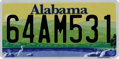 AL license plate 64AM531