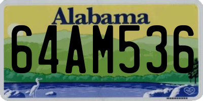 AL license plate 64AM536