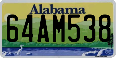 AL license plate 64AM538