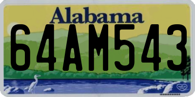 AL license plate 64AM543