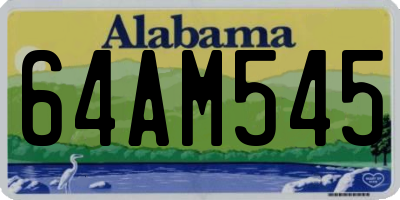 AL license plate 64AM545
