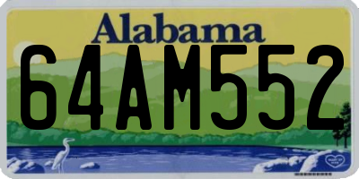 AL license plate 64AM552