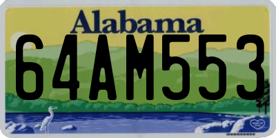 AL license plate 64AM553