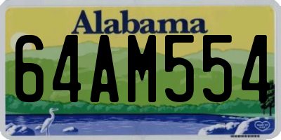 AL license plate 64AM554