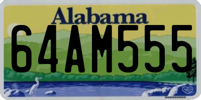 AL license plate 64AM555