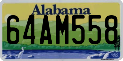 AL license plate 64AM558