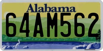 AL license plate 64AM562