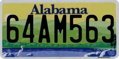 AL license plate 64AM563