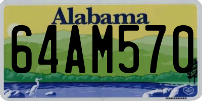 AL license plate 64AM570