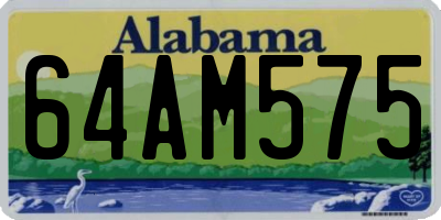 AL license plate 64AM575