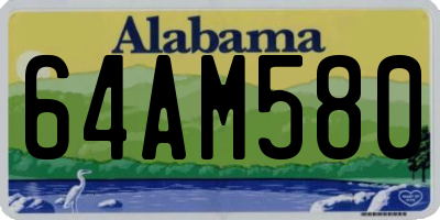 AL license plate 64AM580