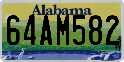 AL license plate 64AM582
