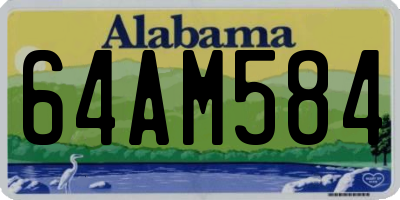 AL license plate 64AM584