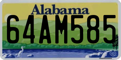 AL license plate 64AM585
