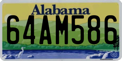 AL license plate 64AM586
