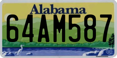 AL license plate 64AM587