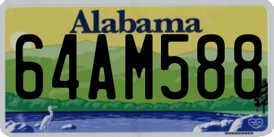 AL license plate 64AM588