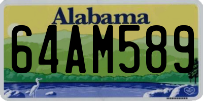 AL license plate 64AM589