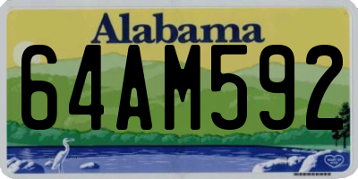 AL license plate 64AM592