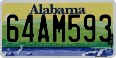 AL license plate 64AM593