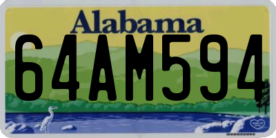AL license plate 64AM594