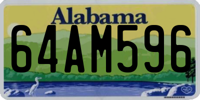 AL license plate 64AM596