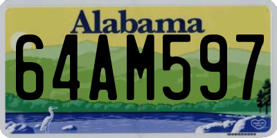 AL license plate 64AM597