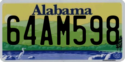 AL license plate 64AM598