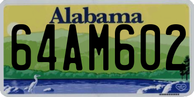AL license plate 64AM602
