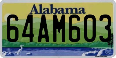 AL license plate 64AM603