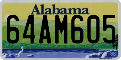 AL license plate 64AM605