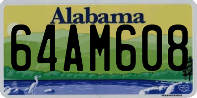 AL license plate 64AM608