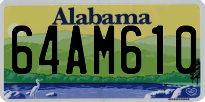 AL license plate 64AM610
