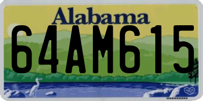 AL license plate 64AM615
