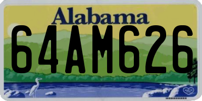 AL license plate 64AM626