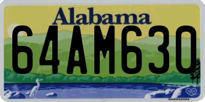 AL license plate 64AM630
