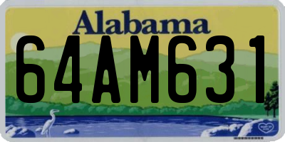 AL license plate 64AM631