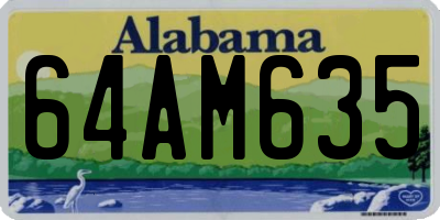 AL license plate 64AM635