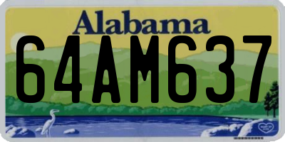AL license plate 64AM637