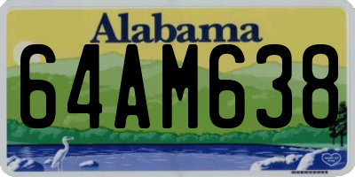AL license plate 64AM638