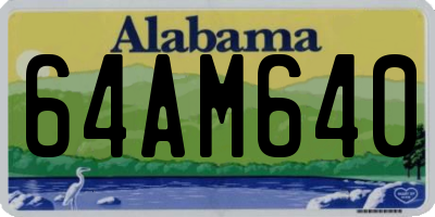 AL license plate 64AM640