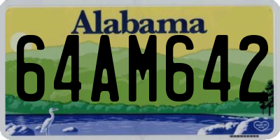 AL license plate 64AM642